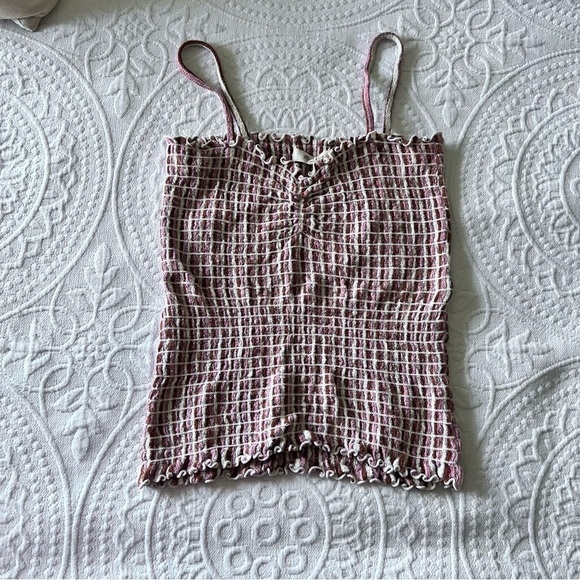MADEWELL Superlight Jacquard Smocked Tank Top in Stripe - Picture 3 of 4